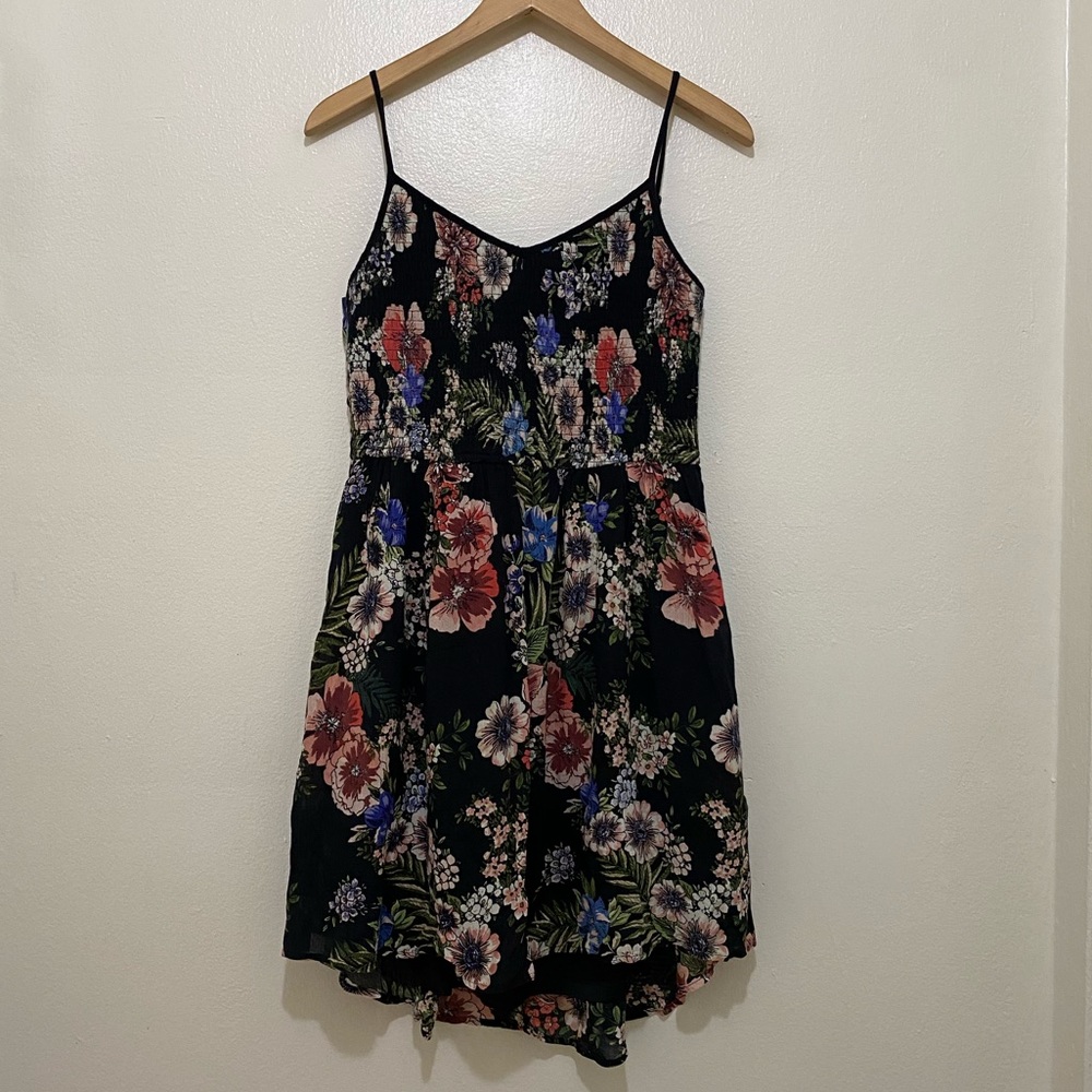 Floral Strappy Black Dress - Picture 1 of 10
